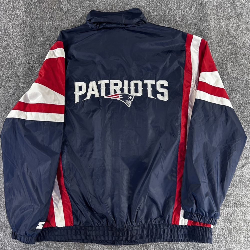 New England Patriots Starter Full Zip Up Jacket Blue Men's XXL